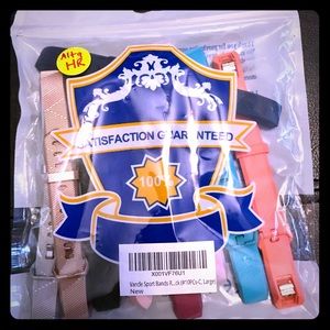 Large 10 pk multicolor FitBit Alta HR sport bands.